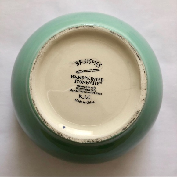 TURQUOISE SALAD/ICE CREAM BOWL - Picture 2 of 4